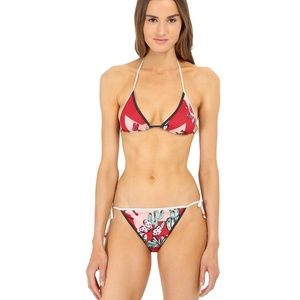 NWOT Missoni Boot Print String Bikini, Red
